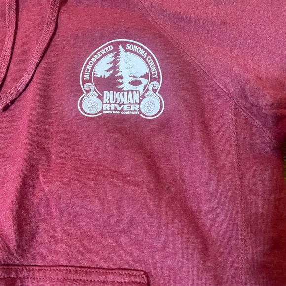 RUSSIAN RIVER BREWING Santa Rosa Maroon BREWERY Sweater Beer Shirt Women's XS - Picture 3 of 7